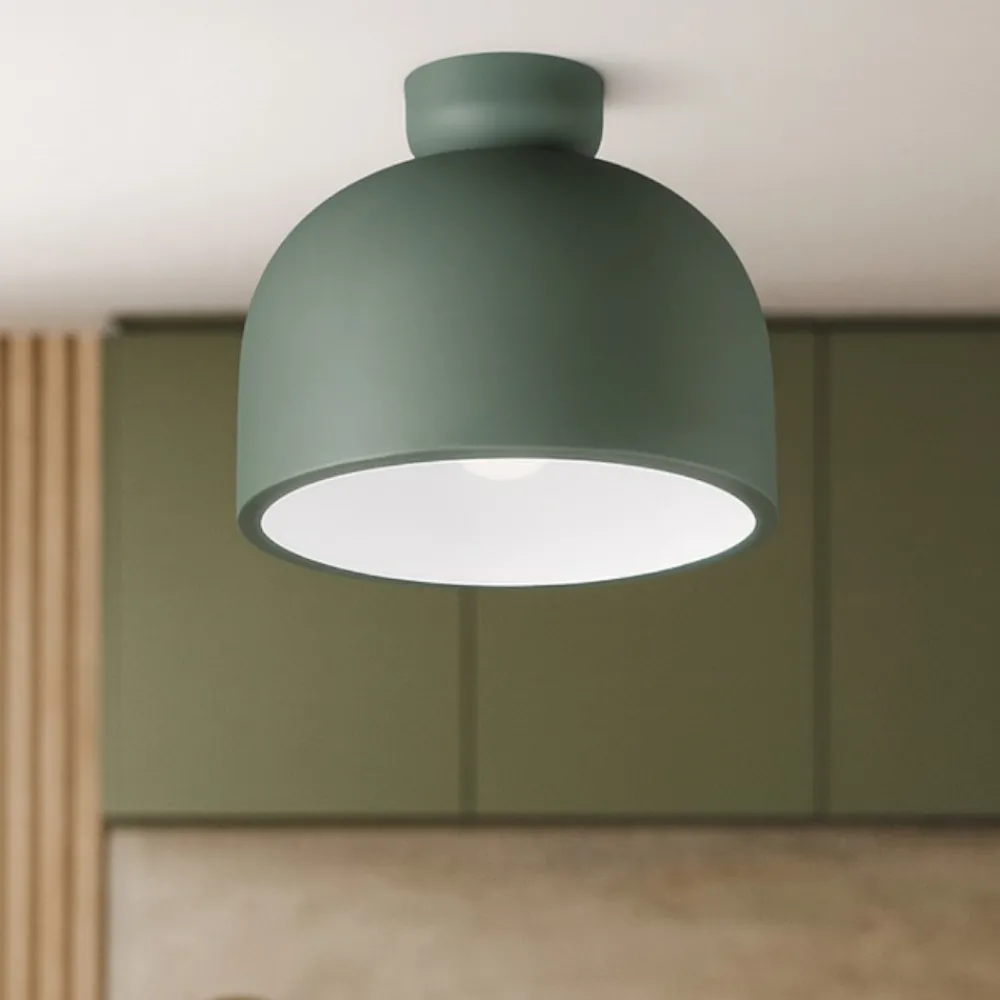 Plafoniere Moderne-Perenz Illuminazione Plafoniera moderna verde bianco yelmo