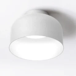 Plafoniere Moderne-Vivida International Plafoniera moderna vivida bottone bianca led 16w cct dimmerabile con telecomando 22cm