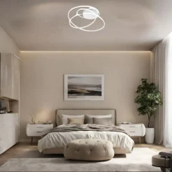 Plafoniere Moderne-Selezionato da Mazzolaluce Plafoniera moderna 36w 4000k per soggiorno bianca dimmerabile