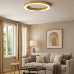 Plafoniere Moderne-Ondaluce Plafoniera moerna globus led 3000k 4000k dimmerabile oro 100cm