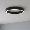 Plafoniere Moderne-Selezionato da Mazzolaluce Plafoniera nera anello 80 cm led 3000k dimmerabile