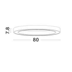 Plafoniere Moderne-Selezionato da Mazzolaluce Plafoniera nera anello 80 cm led 3000k dimmerabile