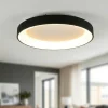 Plafoniere Moderne-Selezionato da Mazzolaluce Plafoniera nera 75cm anello led 62w 27000-5000k con telecomando