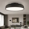 Plafoniere Moderne-Selezionato da Mazzolaluce Plafoniera nera 50 cm moderna per soggiorno led 3000k dimmerabile