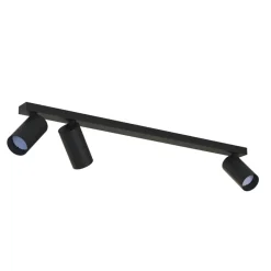 Plafoniere Moderne-Selezionato da Mazzolaluce Plafoniera nera con 3 faretti led orientabili
