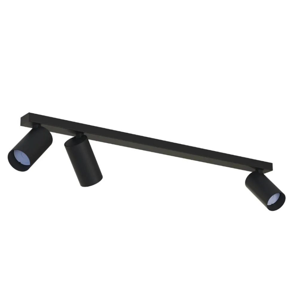 Plafoniere Moderne-Selezionato da Mazzolaluce Plafoniera nera con 3 faretti led orientabili