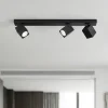 Plafoniere Moderne-Perenz Illuminazione Plafoniera nera da soffitto con spot orientabili oddy perenz