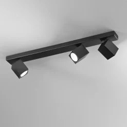 Plafoniere Moderne-Perenz Illuminazione Plafoniera nera da soffitto con spot orientabili oddy perenz