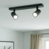 Plafoniere Moderne-Top Light Plafoniera nera due luci led orientabili toplight