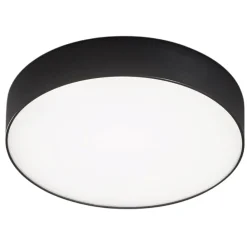 Plafoniere Moderne-Gea Luce Plafoniera nera led 30w 3000k rotonda cloe