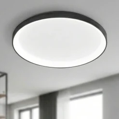 Plafoniere Moderne-Gea Luce Plafoniera nera krizia ps led 60w 3000k rotonda