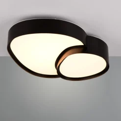 Plafoniere Moderne-Selezionato da Mazzolaluce Plafoniera nera led design moderna per soggiorno con telecomando