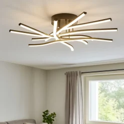 Plafoniere Moderne-Top Light Plafoniera nera led 60w 3000k-4000k per soggiorno moderno toplight