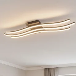 Plafoniere Moderne-Eglo Plafoniera nera led 21w 3000k per soggiorno roncade