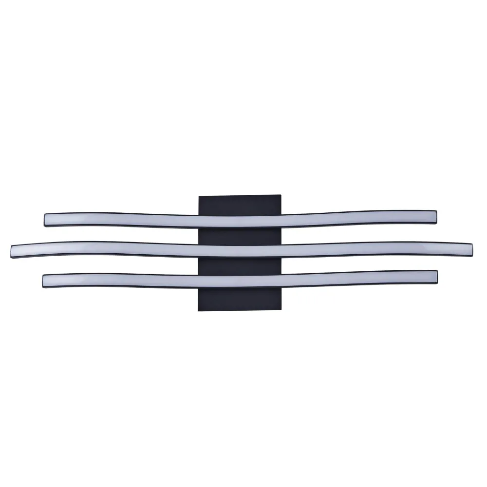 Plafoniere Moderne-Eglo Plafoniera nera led 21w 3000k per soggiorno roncade