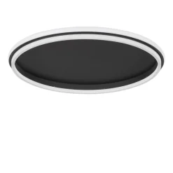 Plafoniere Moderne-Selezionato da Mazzolaluce Plafoniera nera led 60w 3000k tonda per soggiorno moderno