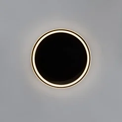 Plafoniere Moderne-Selezionato da Mazzolaluce Plafoniera nera led 60w 3000k tonda per soggiorno moderno