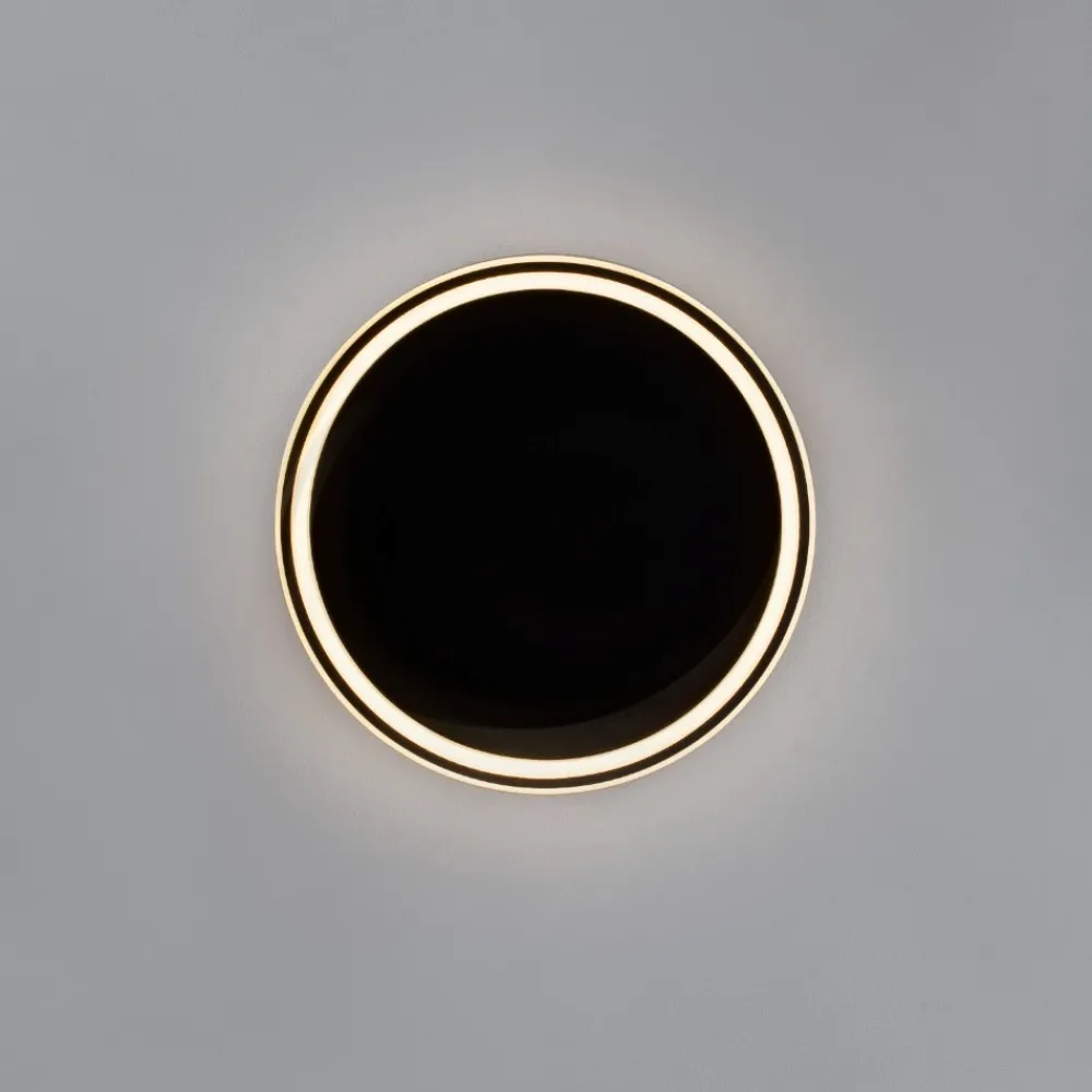 Plafoniere Moderne-Selezionato da Mazzolaluce Plafoniera nera led 60w 3000k tonda per soggiorno moderno