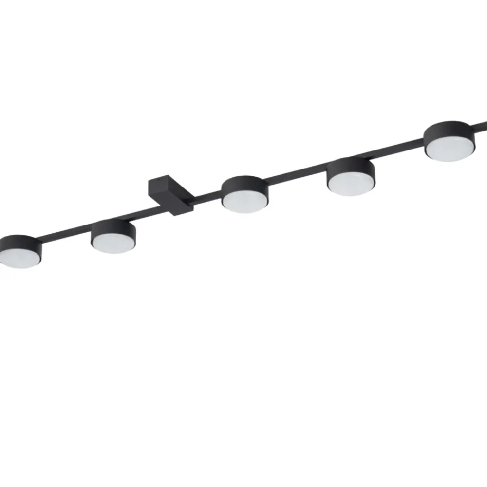 Plafoniere Moderne-Selezionato da Mazzolaluce Plafoniera nera luminosa moderna per cucina
