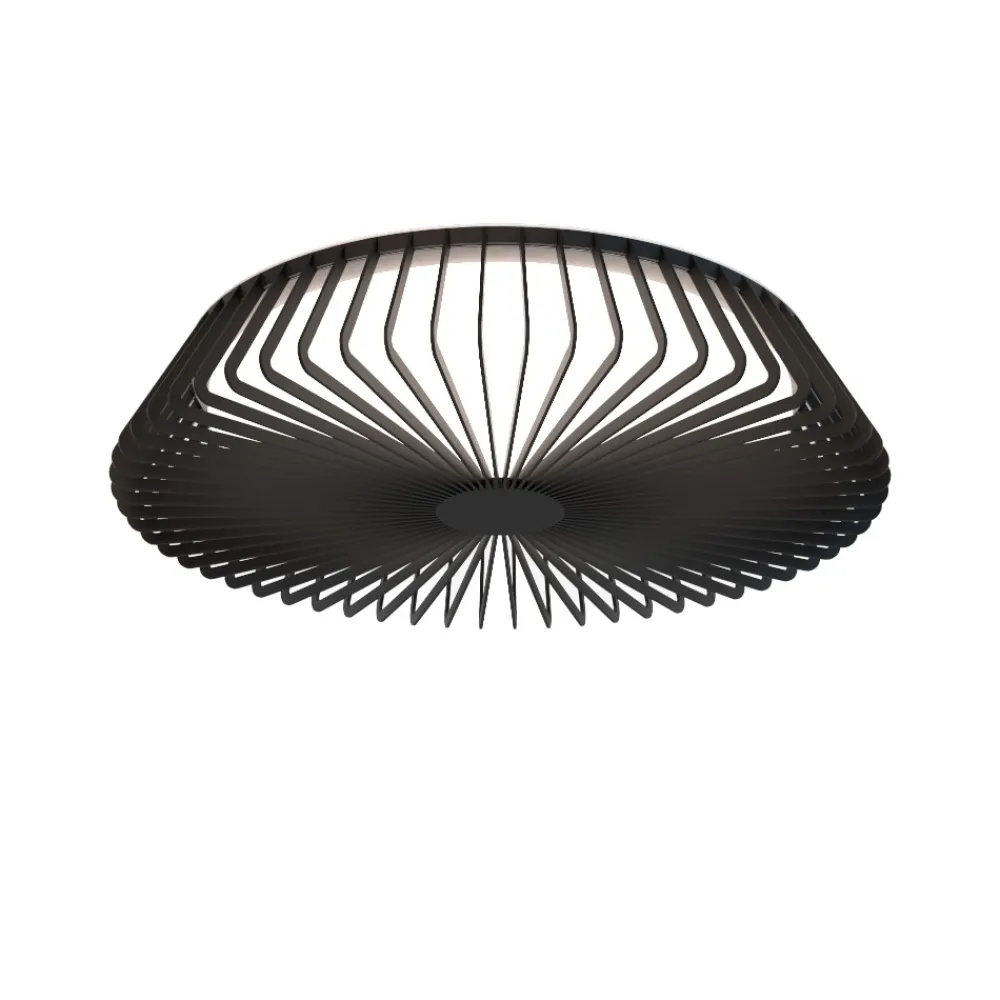 Plafoniere Moderne-Selezionato da Mazzolaluce Plafoniera nera moderna led dimmerabile con telecomando app