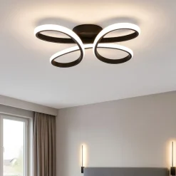 Plafoniere Moderne-Selezionato da Mazzolaluce Plafoniera nera moderna led 22w 3000k dimmerabile