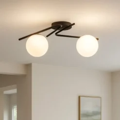 Plafoniere Moderne-Top Light Plafoniera nera moderna holly