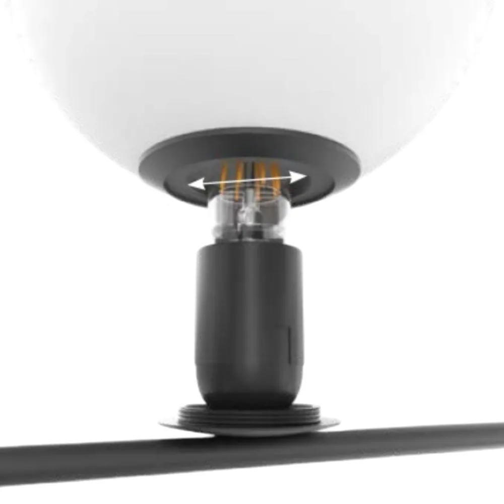 Plafoniere Moderne-Top Light Plafoniera nera moderna holly