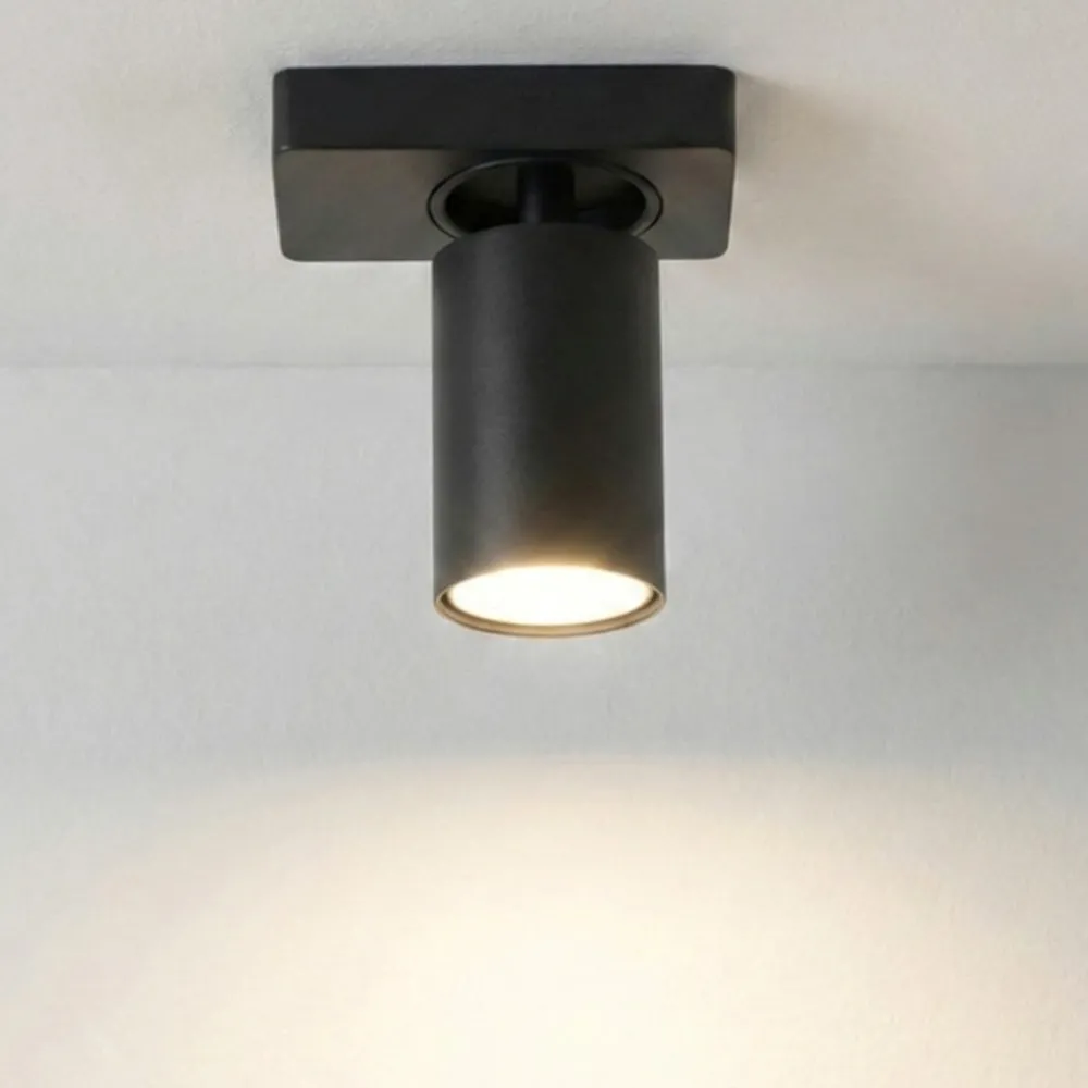 Plafoniere Moderne-Perenz Illuminazione Plafoniera nera oddy perenz cilindro spot orientabile