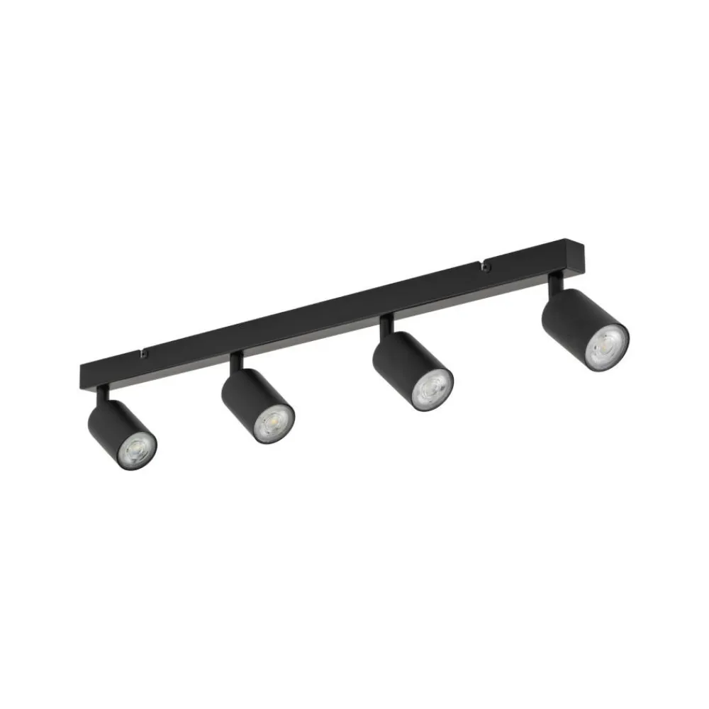 Plafoniere Moderne-Selezionato da Mazzolaluce Plafoniera nera per cucina con 4 faretti orientabili