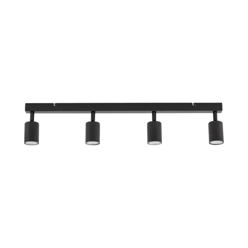 Plafoniere Moderne-Selezionato da Mazzolaluce Plafoniera nera per cucina con 4 faretti orientabili