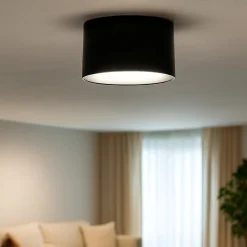 Plafoniere Moderne-Perenz Illuminazione Plafoniera nera per cucina hole led 24w cct moderna perenz