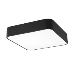 Plafoniere Moderne-Selezionato da Mazzolaluce Plafoniera nera quadrata 46cm per soggiorno