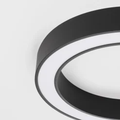 Plafoniere Moderne-Selezionato da Mazzolaluce Plafoniera nera tonda 80 cm moderna led cct 59w dimmerabile 2700k a 4000k telecomando app