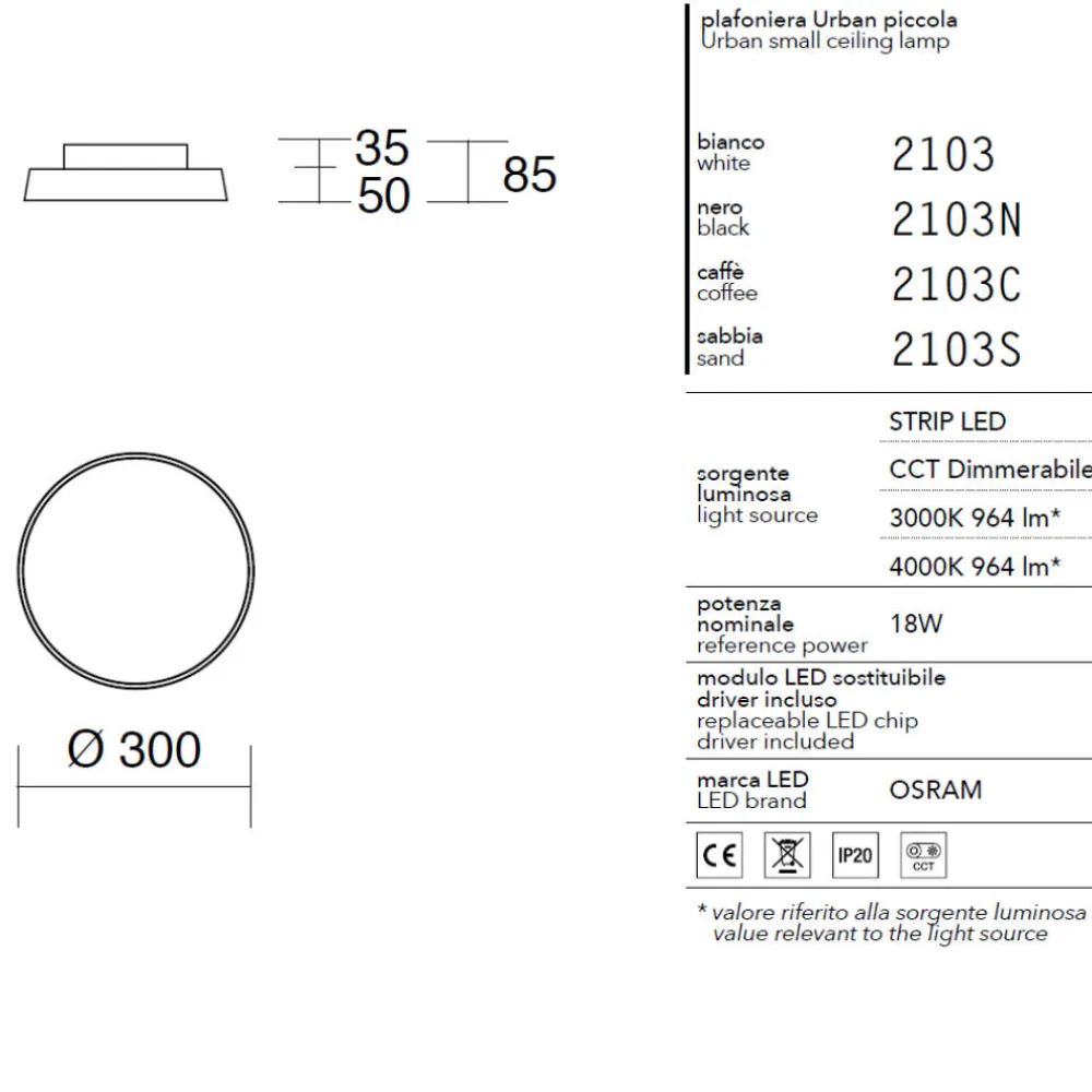 Plafoniere Moderne-IsyLuce Plafoniera nera tonda led 3000k 4000k