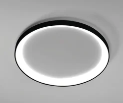 Plafoniere Moderne-Vivida International Plafoniera nera vivida lifering-r tonda led 60w 3000k 4000k dimmerabile