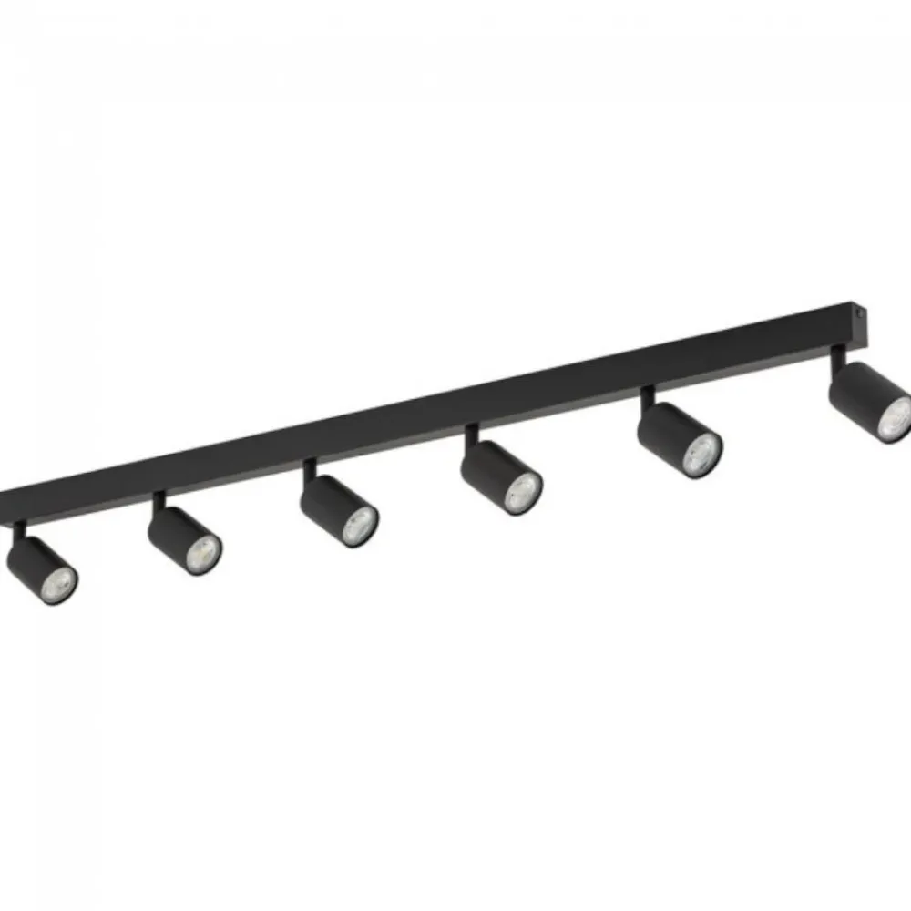 Plafoniere Moderne-Selezionato da Mazzolaluce Plafoniera nero con 6 faretti orientabili