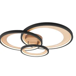 Plafoniere Moderne-Selezionato da Mazzolaluce Plafoniera nero oro moderna da salotto led 3000k dimmerabile