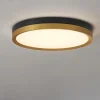 Plafoniere Moderne-Selezionato da Mazzolaluce Plafoniera nero oro rotonda 40cm led 31w 3000k