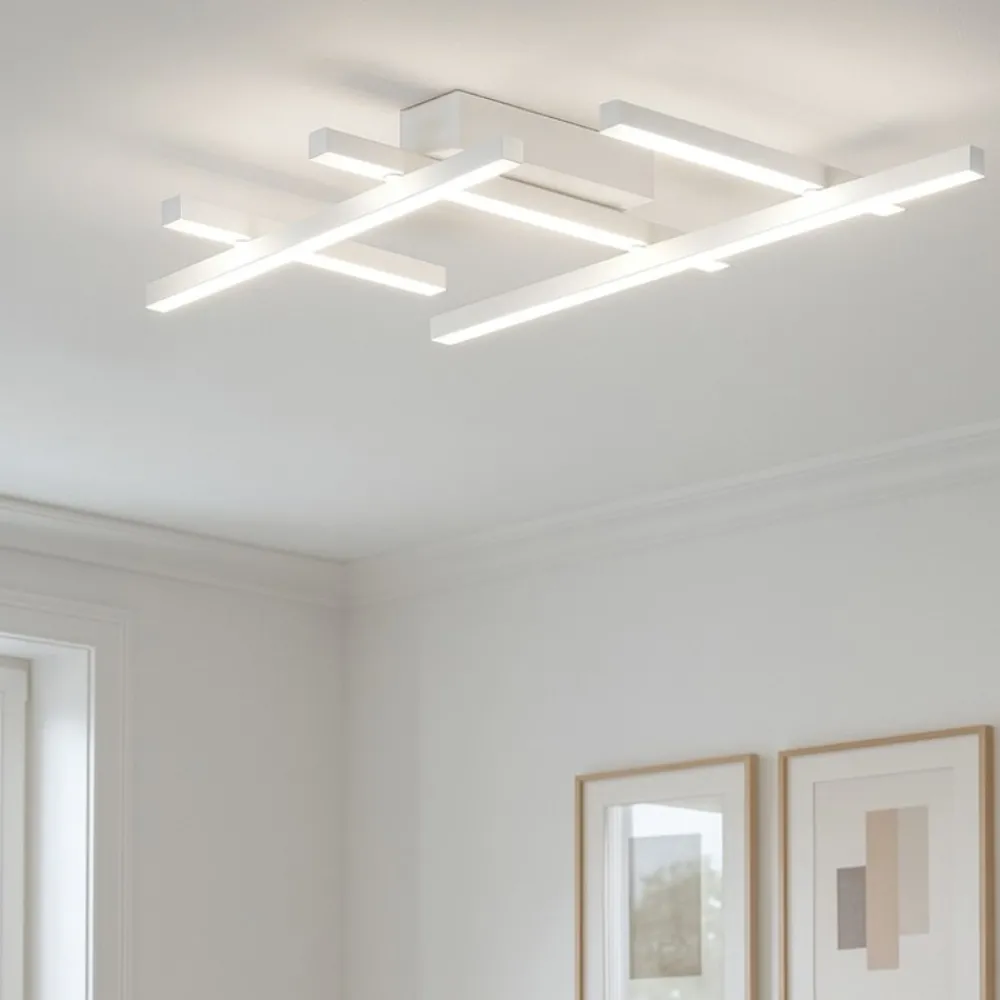 Plafoniere Moderne-Perenz Illuminazione Plafoniera net bianca perenz led 30w cct design moderna