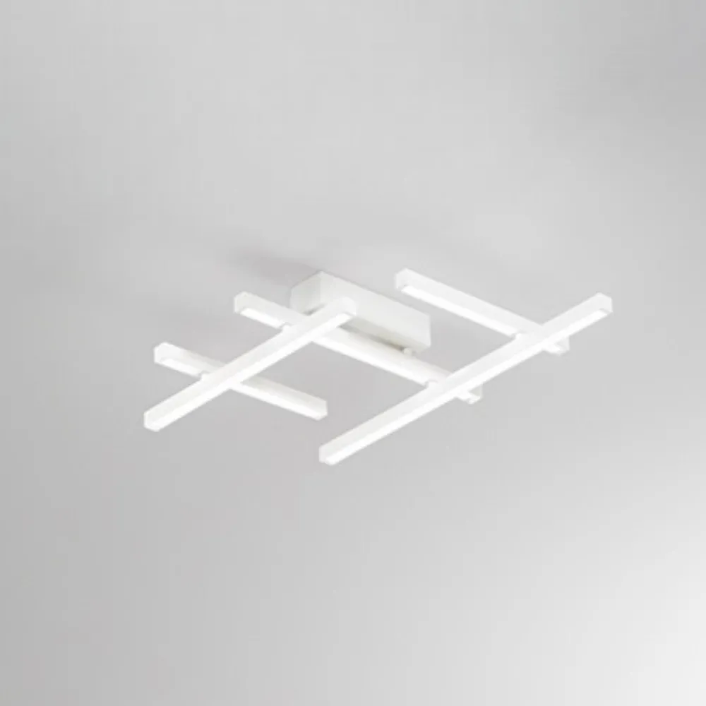 Plafoniere Moderne-Perenz Illuminazione Plafoniera net bianca perenz led 30w cct design moderna