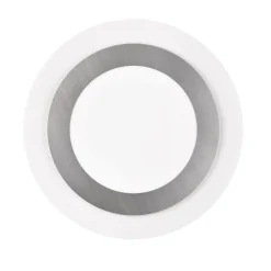 Plafoniere Moderne-Selezionato da Mazzolaluce Plafoniera nickel rotonda led 2700k a 6500k moderna con telecomando