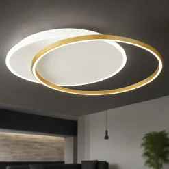 Plafoniere Moderne-Perenz Illuminazione Plafoniera obit led 43w 3000k bianco oro