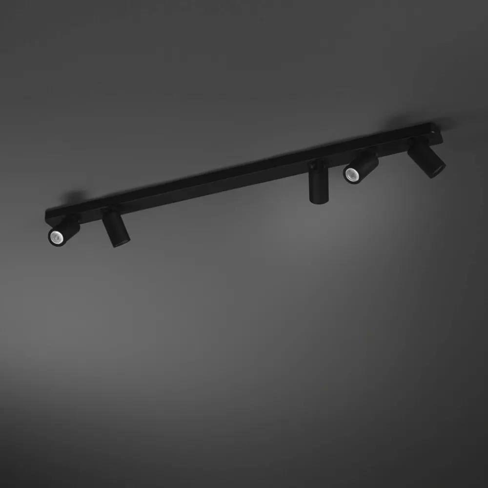 Plafoniere Moderne-Perenz Illuminazione Plafoniera oddy perenz con spot nero per soggiorno