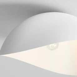 Plafoniere Moderne-Selezionato da Mazzolaluce Plafoniera opi cupola 50cm semisfera bianca moderna