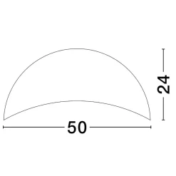 Plafoniere Moderne-Selezionato da Mazzolaluce Plafoniera opi cupola 50cm semisfera bianca moderna