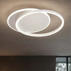 Plafoniere Moderne-Perenz Illuminazione Plafoniera orbit bianca design moderna led 43w 3000k perenz