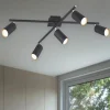 Plafoniere Moderne-Selezionato da Mazzolaluce Plafoniera orientabile moderna con 5 faretti cilindrici