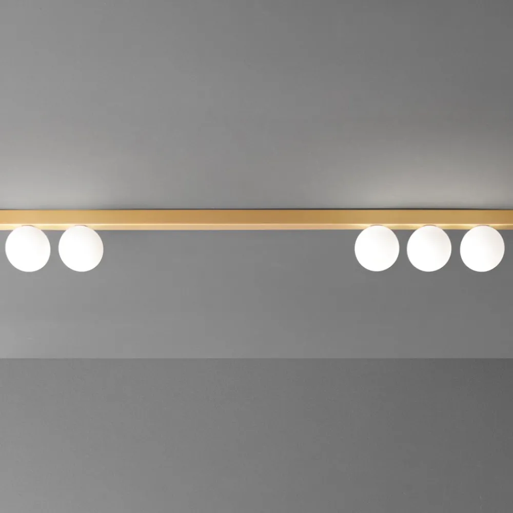 Plafoniere Moderne-Perenz Illuminazione Plafoniera oro con sfere per salotto moderno snooky perenz