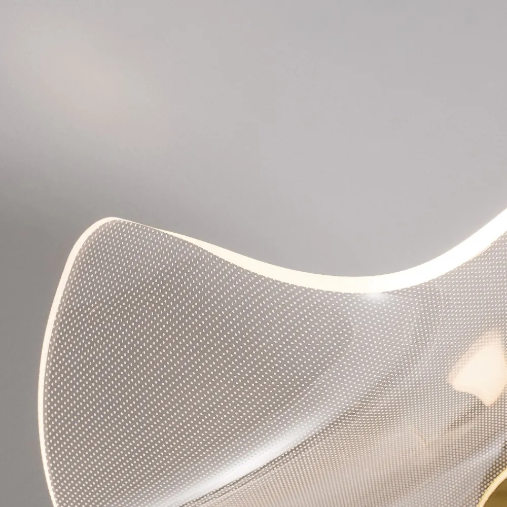 Plafoniere Moderne-Selezionato da Mazzolaluce Plafoniera oro design fazzoletto led 31w 3000k moderna