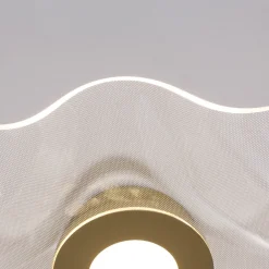 Plafoniere Moderne-Selezionato da Mazzolaluce Plafoniera oro design fazzoletto led 31w 3000k moderna